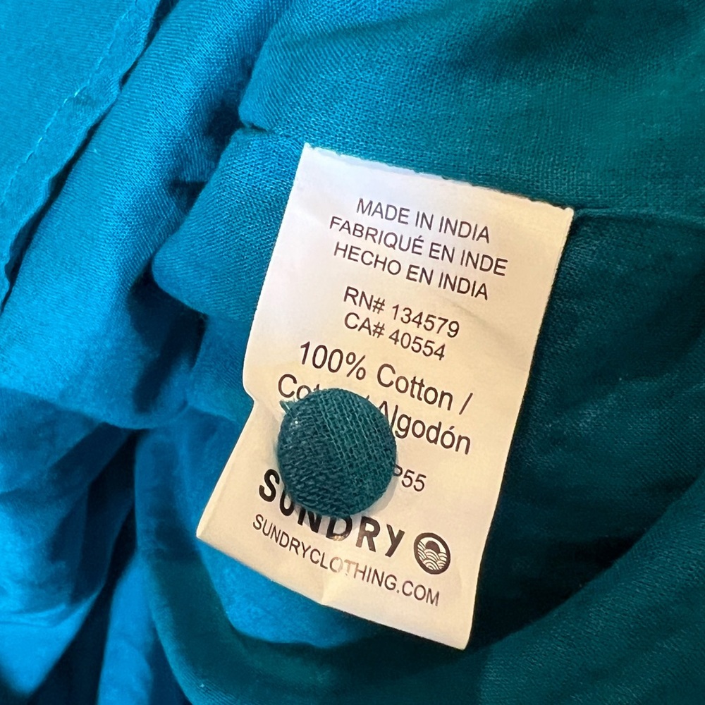 NEW Anthropologie Sundry Aqua Tiered Maxi Dress XL - Picture 10 of 13